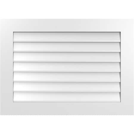 Ekena Millwork Vertical Surface Mount PVC Gable Vent: Non-Functional, w/3-1/2"W x 1"H, Standard Frame, 36"W x 26"H GVPVE36X2601SN